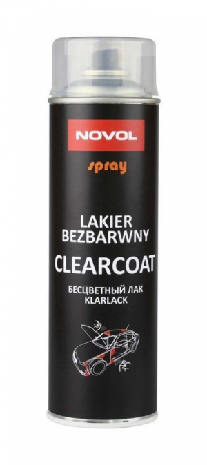 NOVOL bezbarvý lak CLEARCOAT sprej 500ml